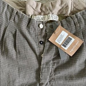 NWT Magnolia Pearl Barni Trousers European cotton check
